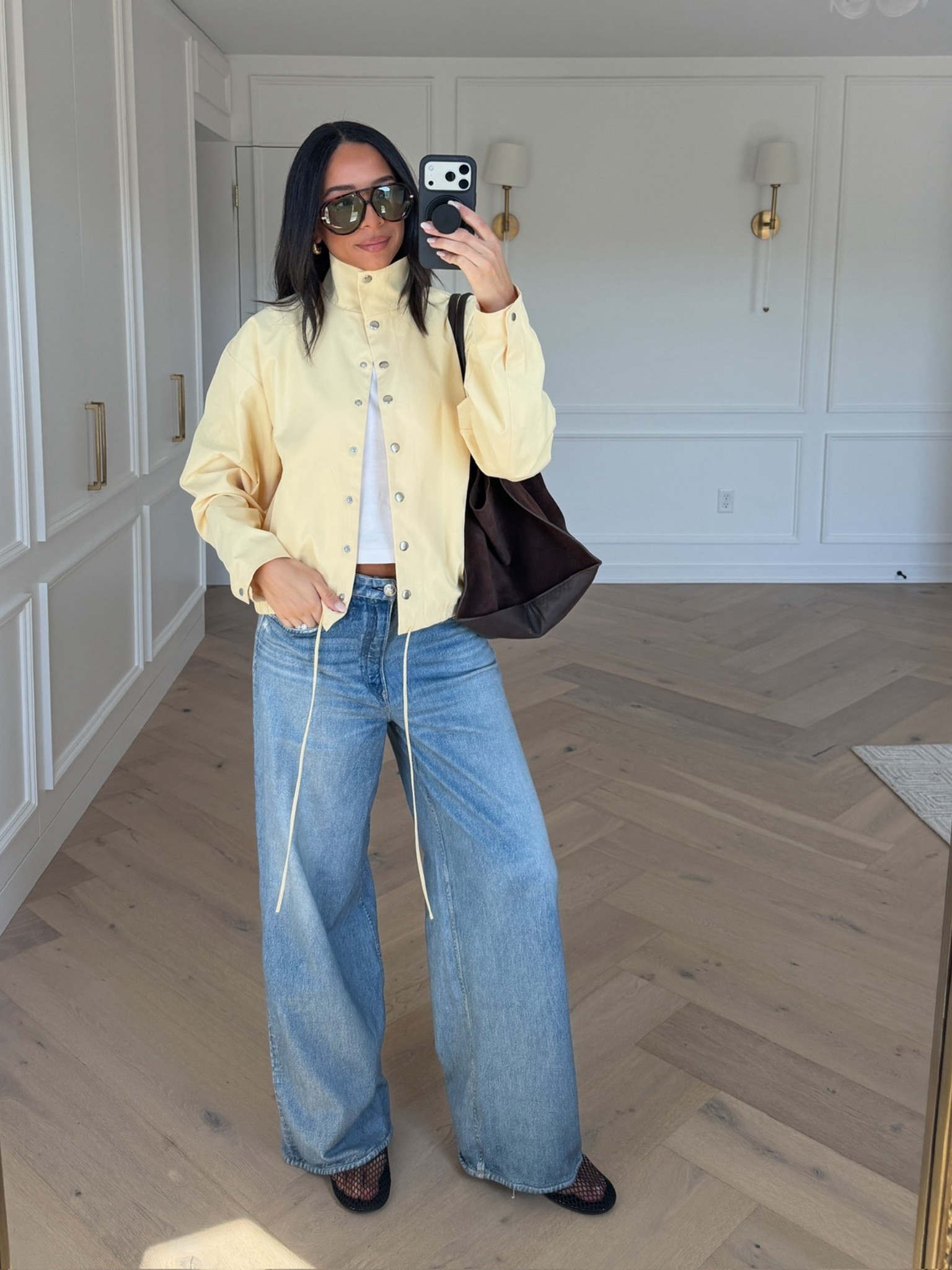 Spring outfit!! Wearing size S white tee, S yellow funnel jacket, size 29 jeans and flats fit tts 

Spring outfit, spring fashion, spring style, weekend outfit, casual outfit, lunch outfit, denim, sweatpants jeans  

#LTKSeasonal #LTKootd #LTKmomlife