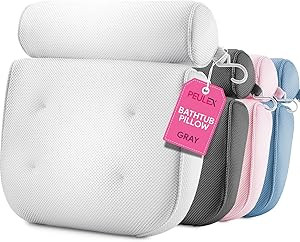 Comfortable Bath Pillow for Tub, Bath Pillow for Neck & Back Support with Strong Suction Cups & H... | Amazon (US)