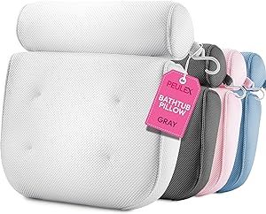 Comfortable Bath Pillow for Tub, Bath Pillow for Neck & Back Support with Strong Suction Cups & H... | Amazon (US)