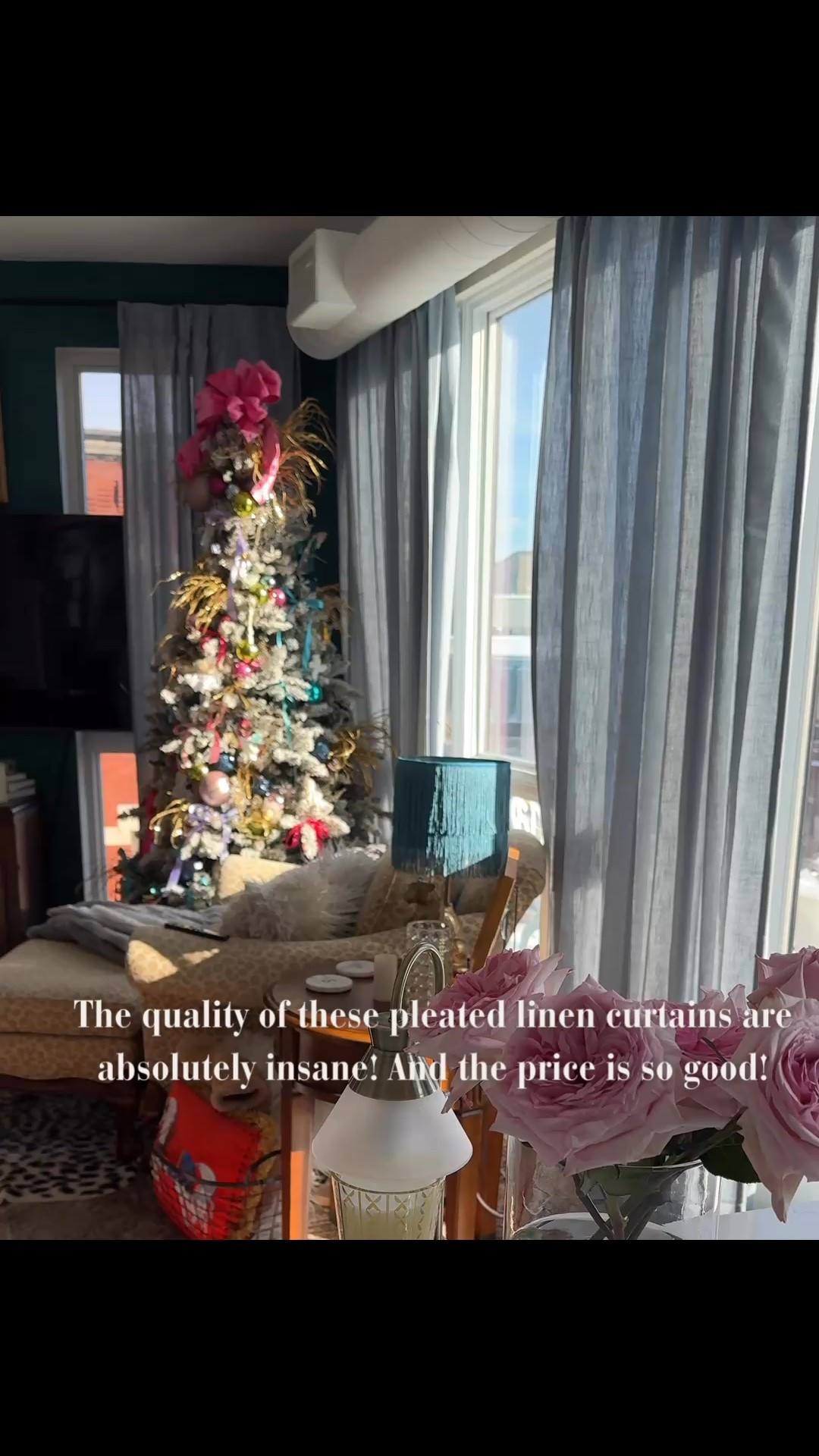 These pleated linen curtains completely elevated this room. The quality is honestly incredible for the price — they hang beautifully, let in the perfect amount of light, and instantly make the space feel more polished. If you’re looking for an easy home upgrade, these are so good. Linked here 🤍

#LTKSaleAlert #LTKHome