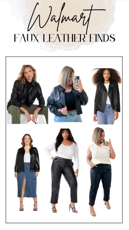 Faux leather finds at Walmart 

I’m wearing the cargo leather pants in a 14, the cropped leather jacket in a L & sweater top in a M . 

#walmartpartner #walmartfashion 
@walmart 


#LTKstyletip #LTKmidsize #LTKfindsunder50