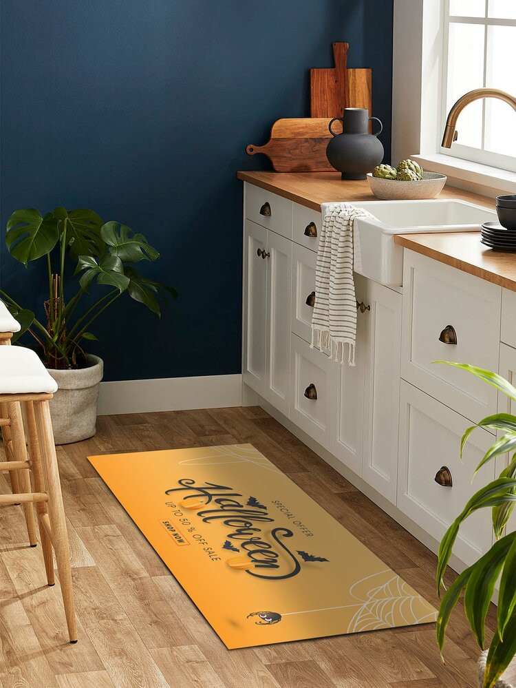 New
     
      Halloween Letter Graphic Kitchen Rug | SHEIN