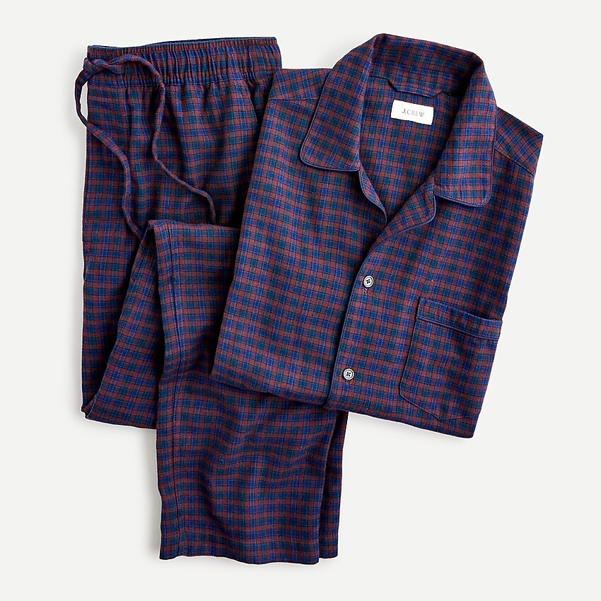 Pajama set in flannel check | J. Crew US