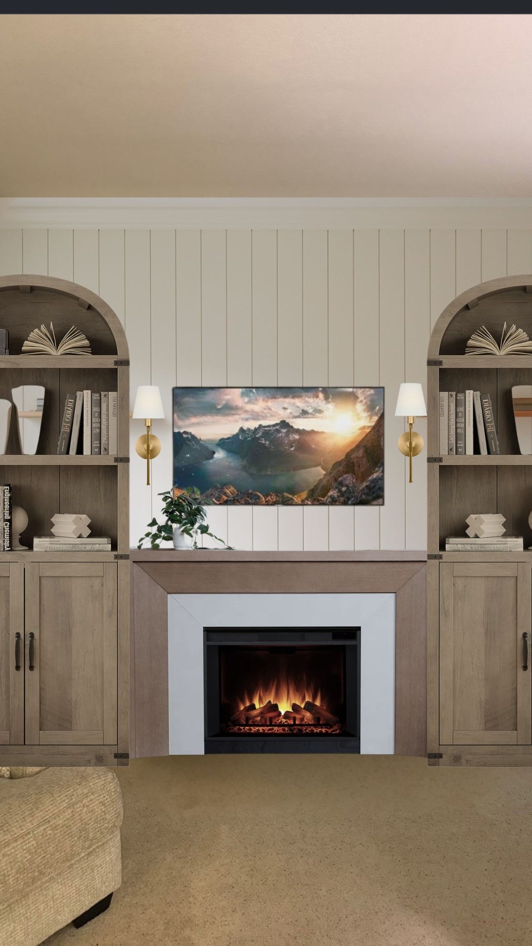 faux fireplace living room ideas | living room glow up | electric fireplace | living room style 

#LTKHome