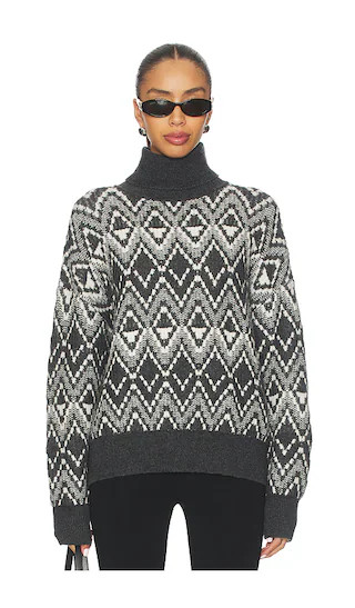 Ida Relaxed Fairisle Rollneck Sweater | Revolve Clothing (Global)