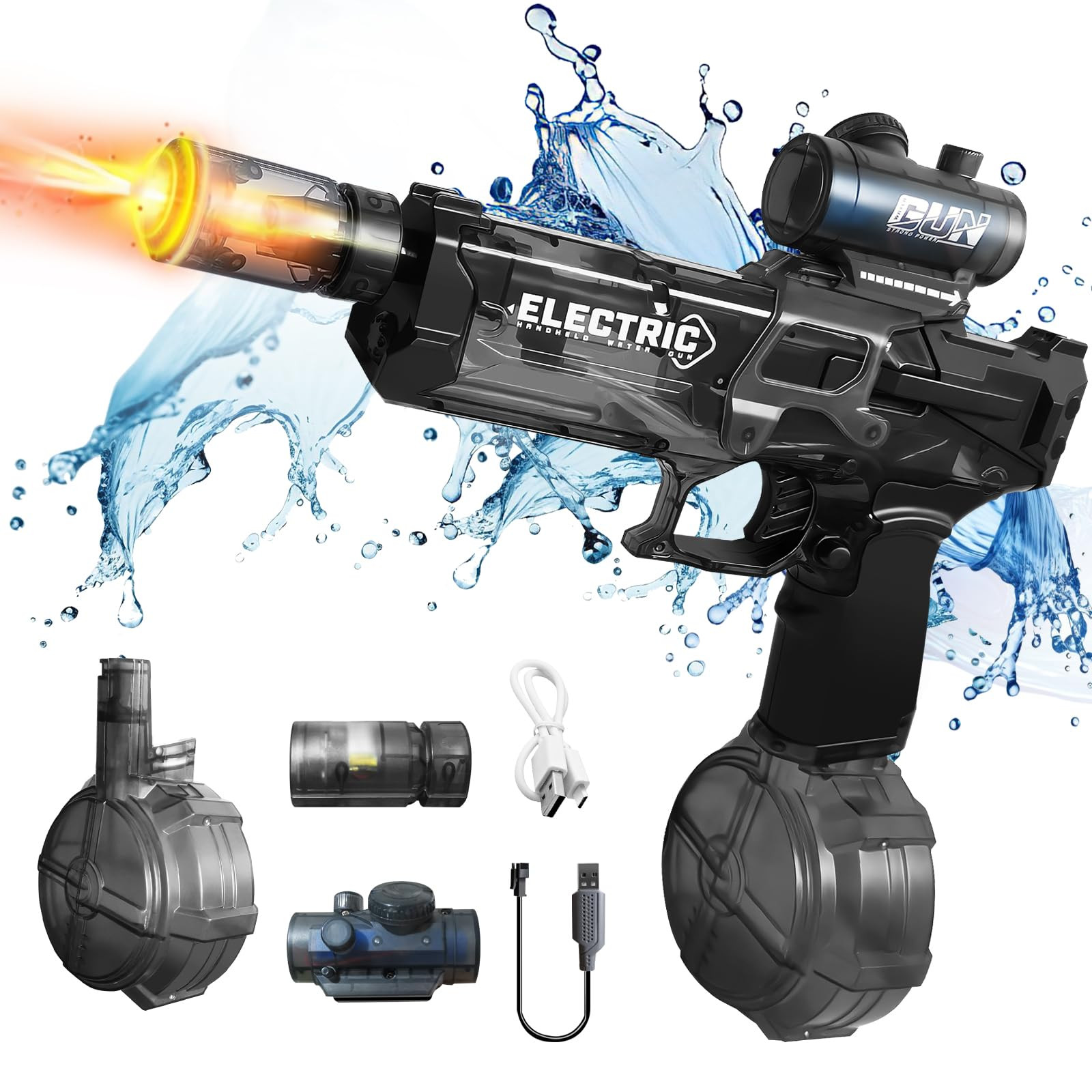 Super Electric Water Gun for Adults Kids with Muzzle Flash & Recoil Effect, Powerful 480CC High C... | Amazon (US)