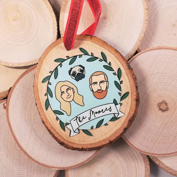 Custom Couple or Family Ornament | Personalized Holiday Ornament | Etsy (US)
