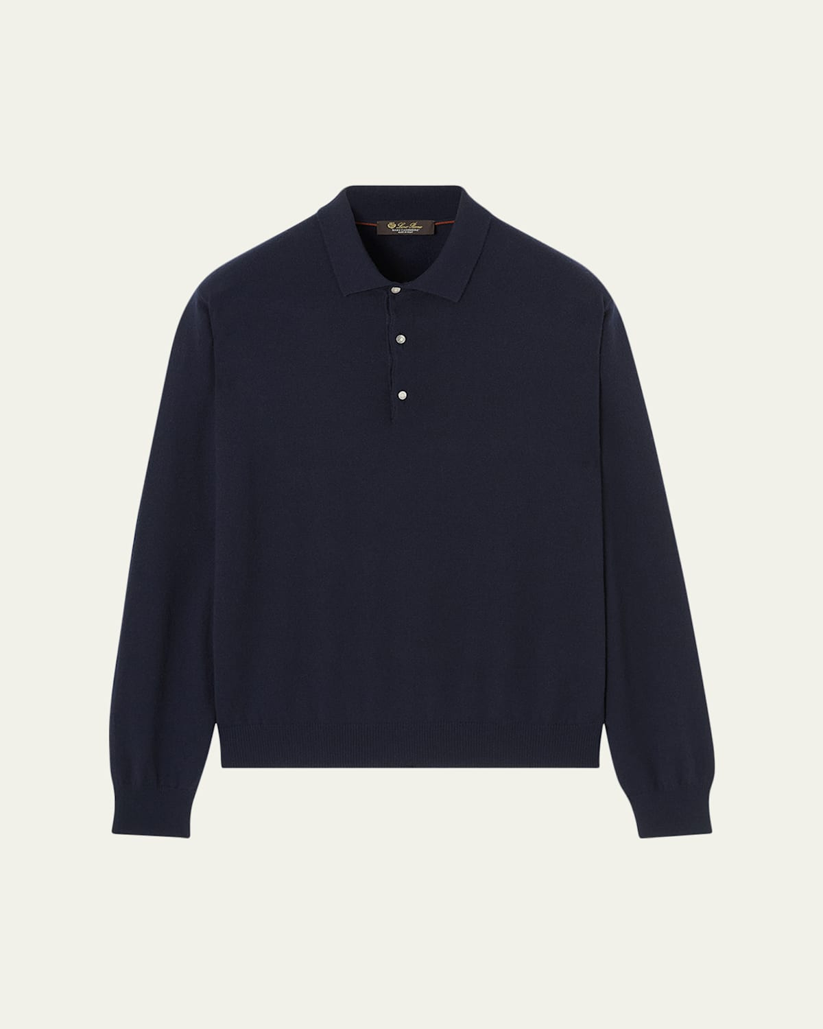 Men's Baby Cashmere Metal-Button Polo Sweater | Bergdorf Goodman