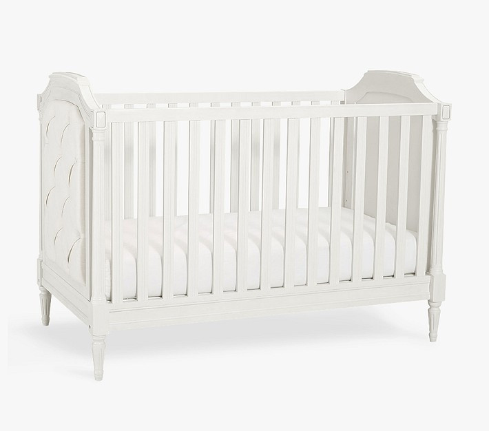 Blythe Upholstered Convertible Crib | Pottery Barn Kids