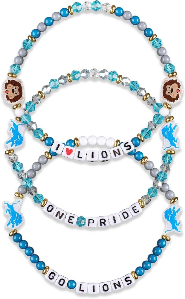 FOCO NFL unisex-adult NFL Team Logo Officially Licensed 3-Pack Beaded Friendship Bracelets | Amazon (US)