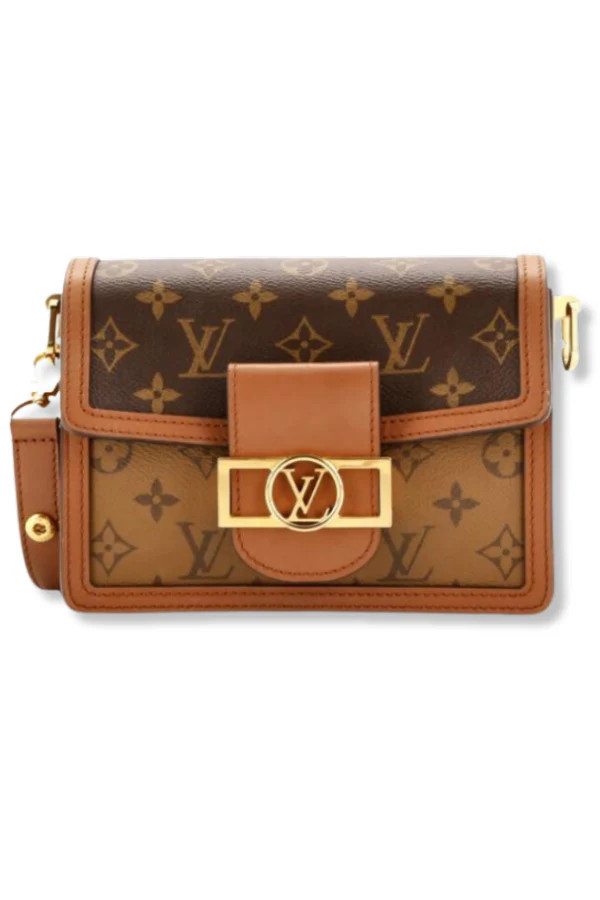 LV Dauphine Shoulder Bag Reverse Monogram Canvas Mini | The Willow Tree