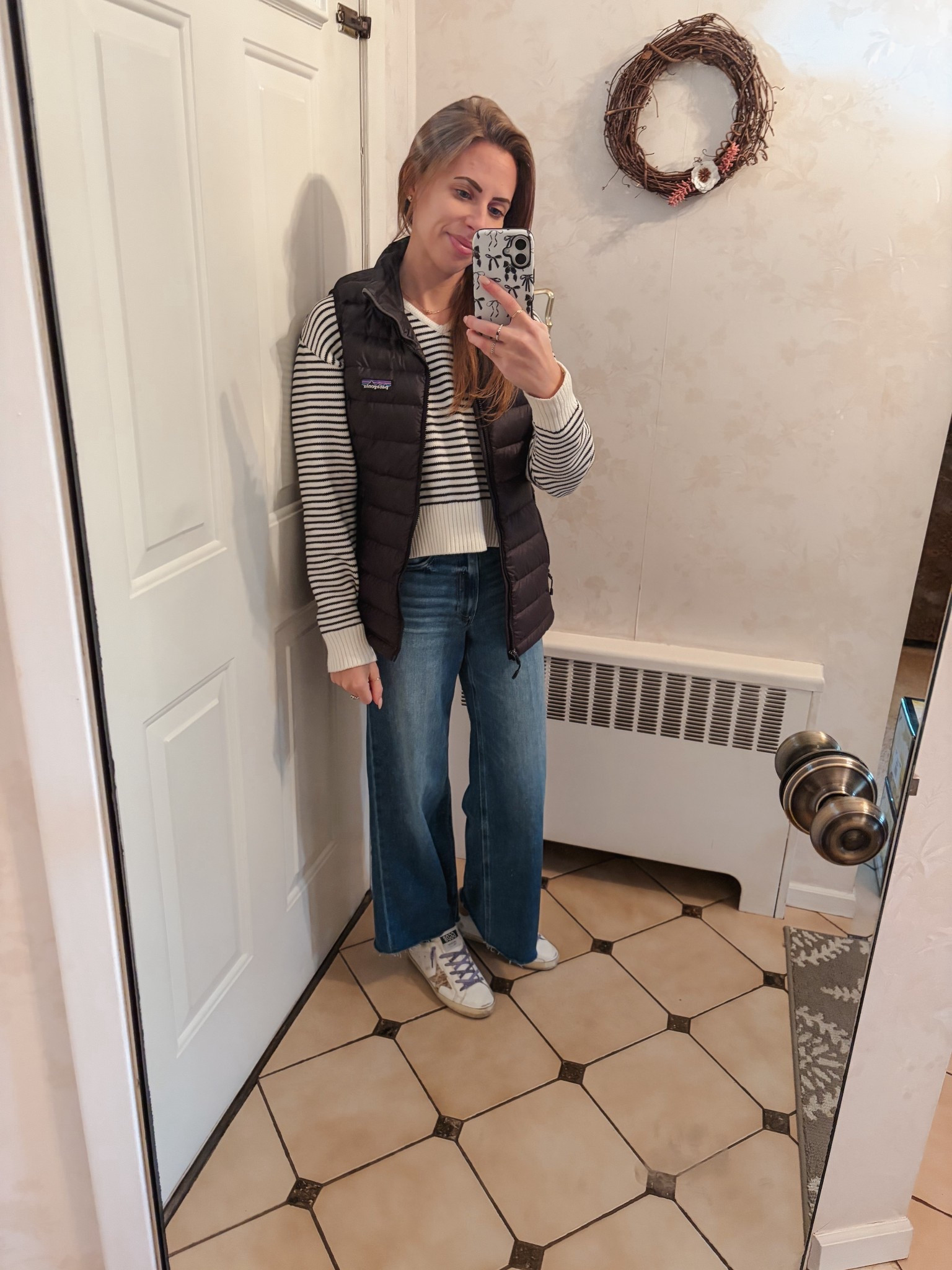 Target sweater & Patagonia classic vest