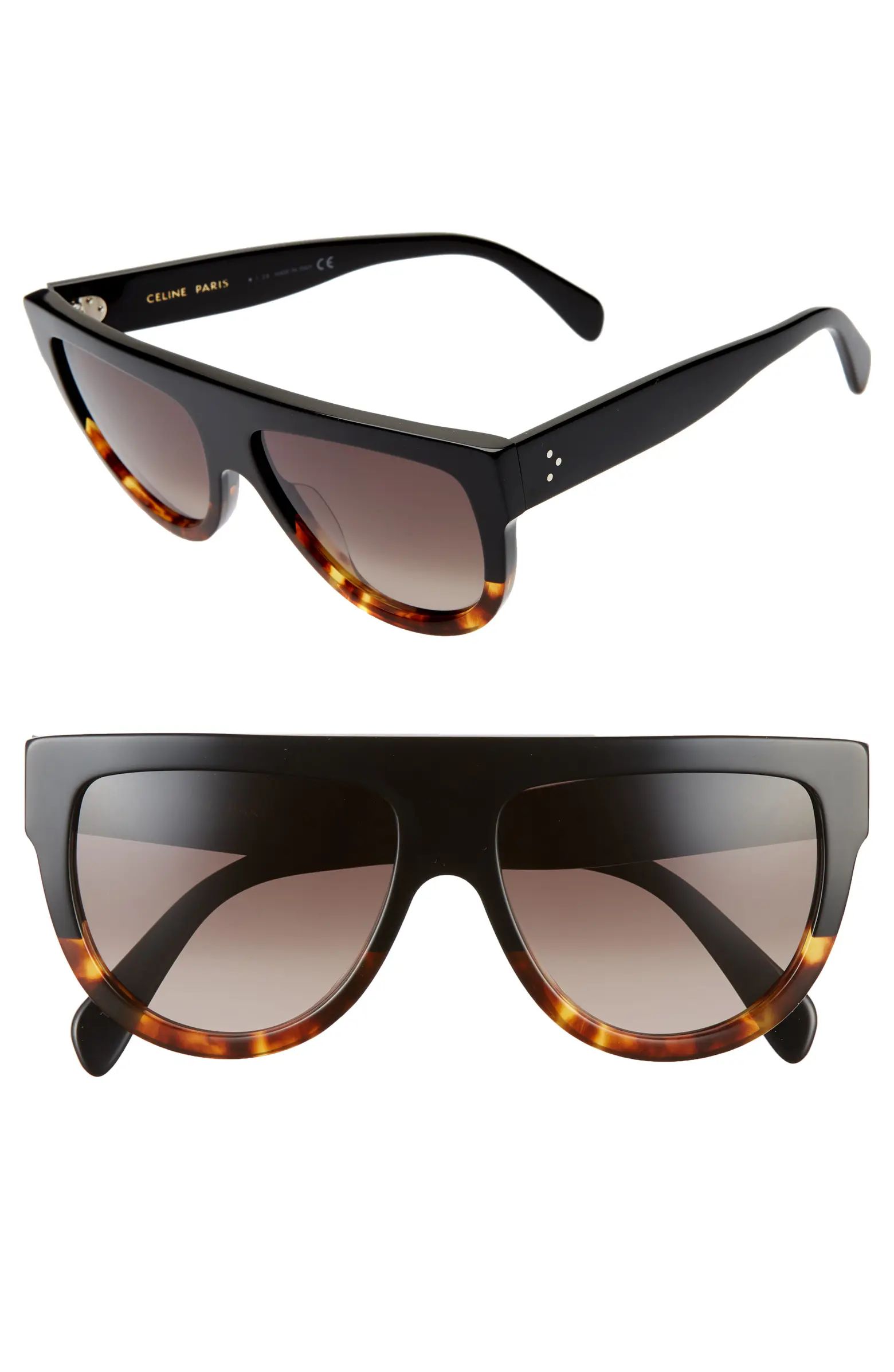 Bold 3 Dots 58mm Flat Top Sunglasses | Nordstrom