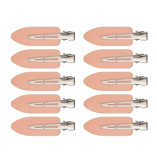 No Crease Hair Clips 10 Pack - Seamless No Bend Duck Bill Clips for Makeup Styling Thick Thin Hair, Matte Colors (Pink) | Amazon (US)