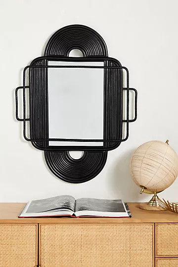 Sculpted Rattan Mirror | Anthropologie (US)