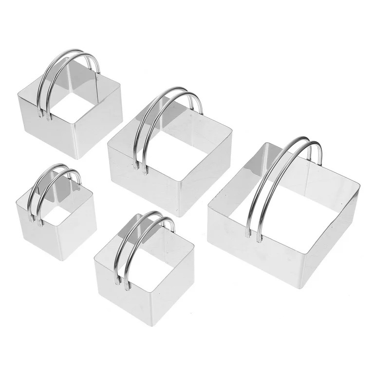 5Pcs Square Cookie Cutter Stainless Baking Mold Square Cookie Mold Cookie Shapes | Walmart (US)
