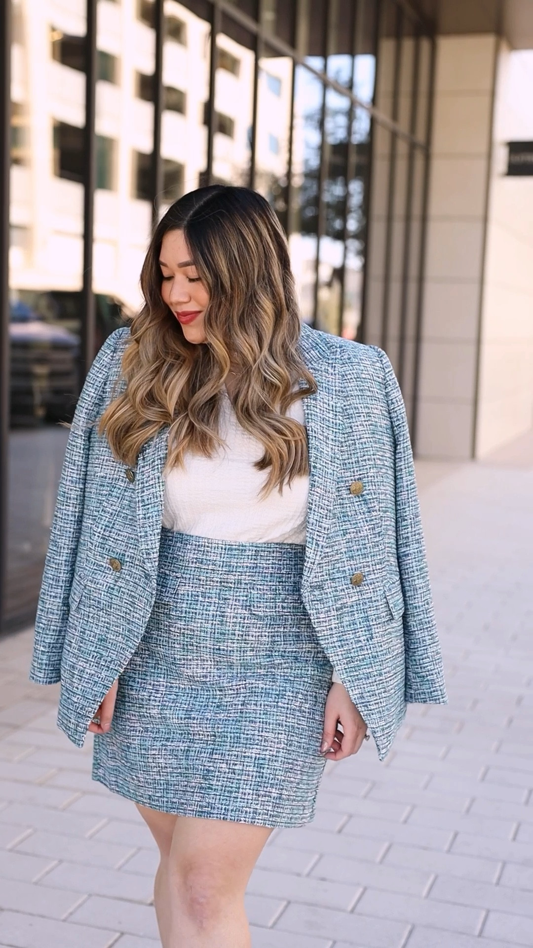 Brb while I have my Clueless moment, @LOFT style 💁🏻‍♀️ #ad 

Which tweed double breasted blazer + skirt set are you loving - blue or red? I obviously couldn’t decide and had to snag both up especially because the fit is AHMAZING 💯😍 Love love loveeeee that they all come in petite sizing too!

Everything I’m wearing from @LOFT is currently 30% off (with some pieces an EXTRA 20% off) so be sure to shop your favorites before the sale ends on Sunday! #loveLOFT 

#LTKunder100 #LTKworkwear #LTKsalealert