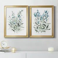 Delicate Blue Botanical I On Canvas 2 Pieces Print | Wayfair North America