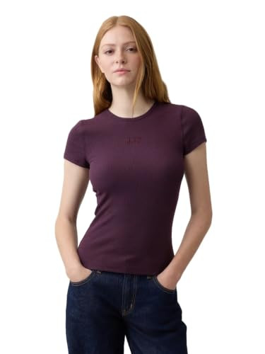 GAP Women's Short Sleeve Modern Rib Logo Tee | Amazon (US)