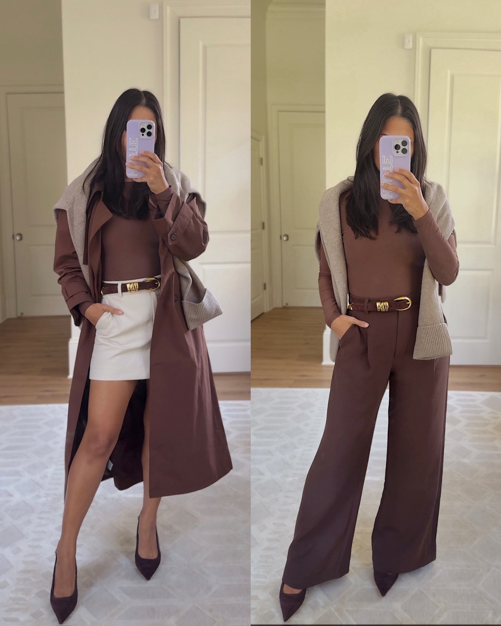 Obsessed with these chocolate brown outfits. Wearing my Sam Edelman pumps here! Now marked down from $165 to $110!

#falloutfit #trenchcoat #abercrombie #chocolatebrown #workwear


#LTKSeasonal #LTKootd #LTKSaleAlert