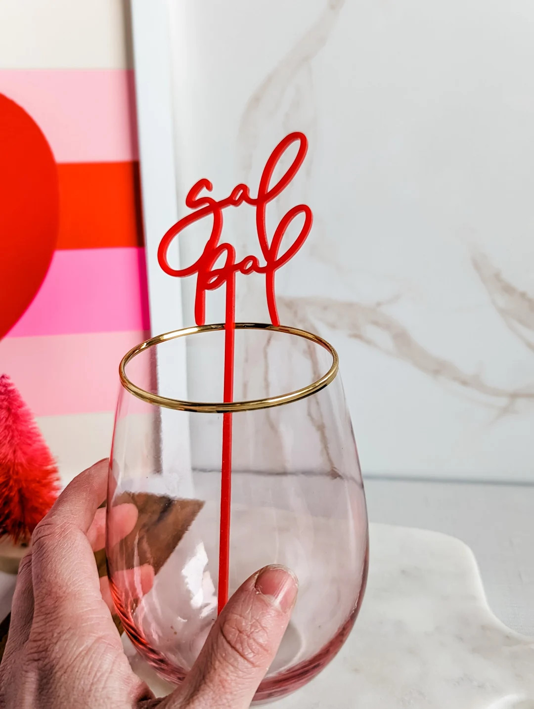 Galentines Cocktail Stirrers Cocktail Stir Stick Galentines Brunch Décor Valentines Party Décor... | Etsy (US)