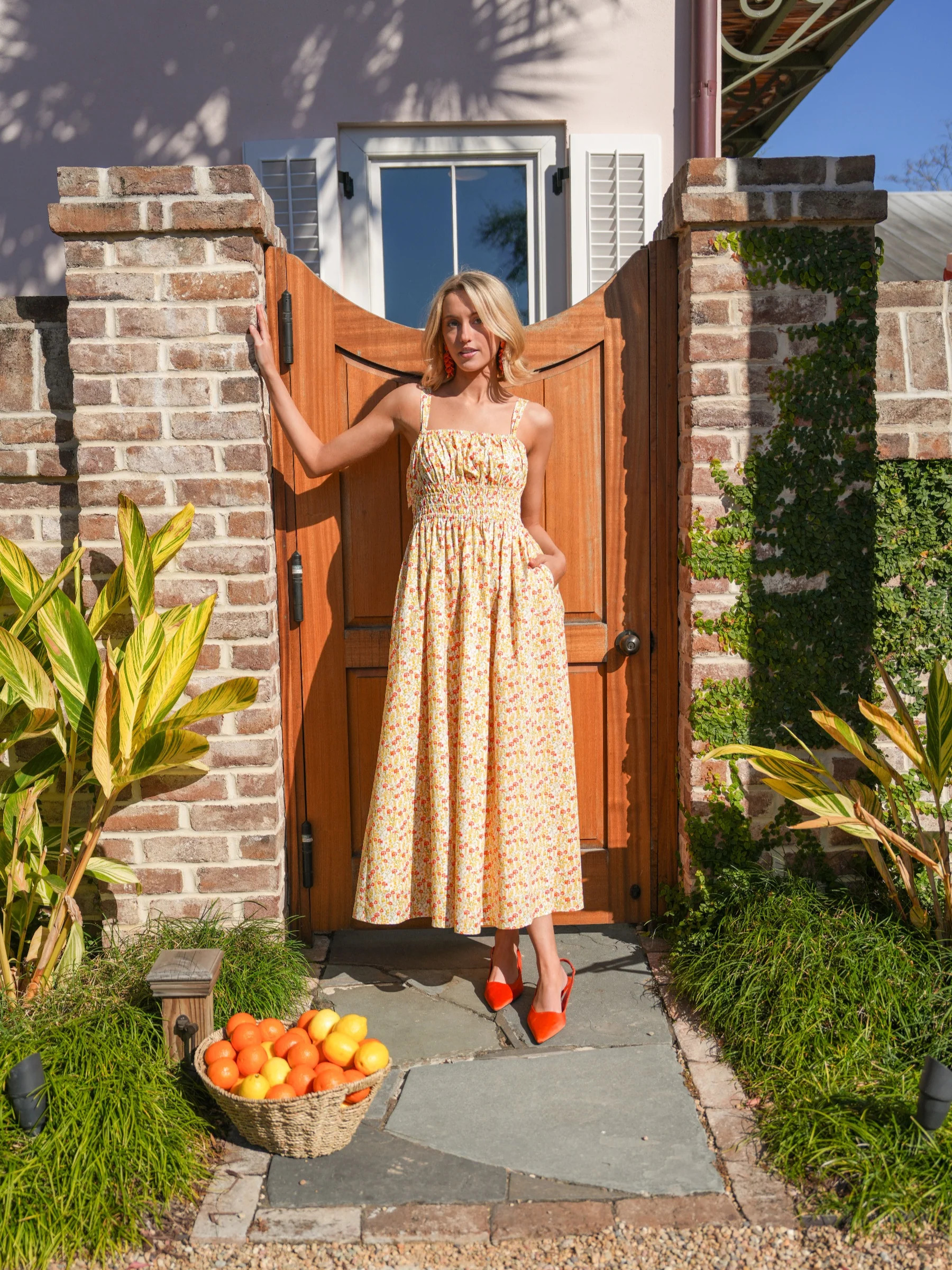 The Paloma Dress- Citrus Meadow | Darling Loungewear