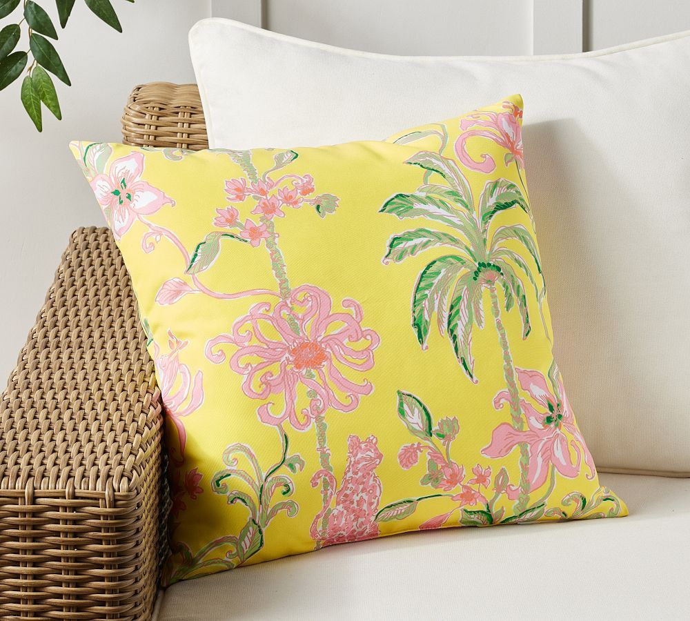 Lilly Pulitzer Tropical Printed Outdoor Pillow | Pottery Barn (US)