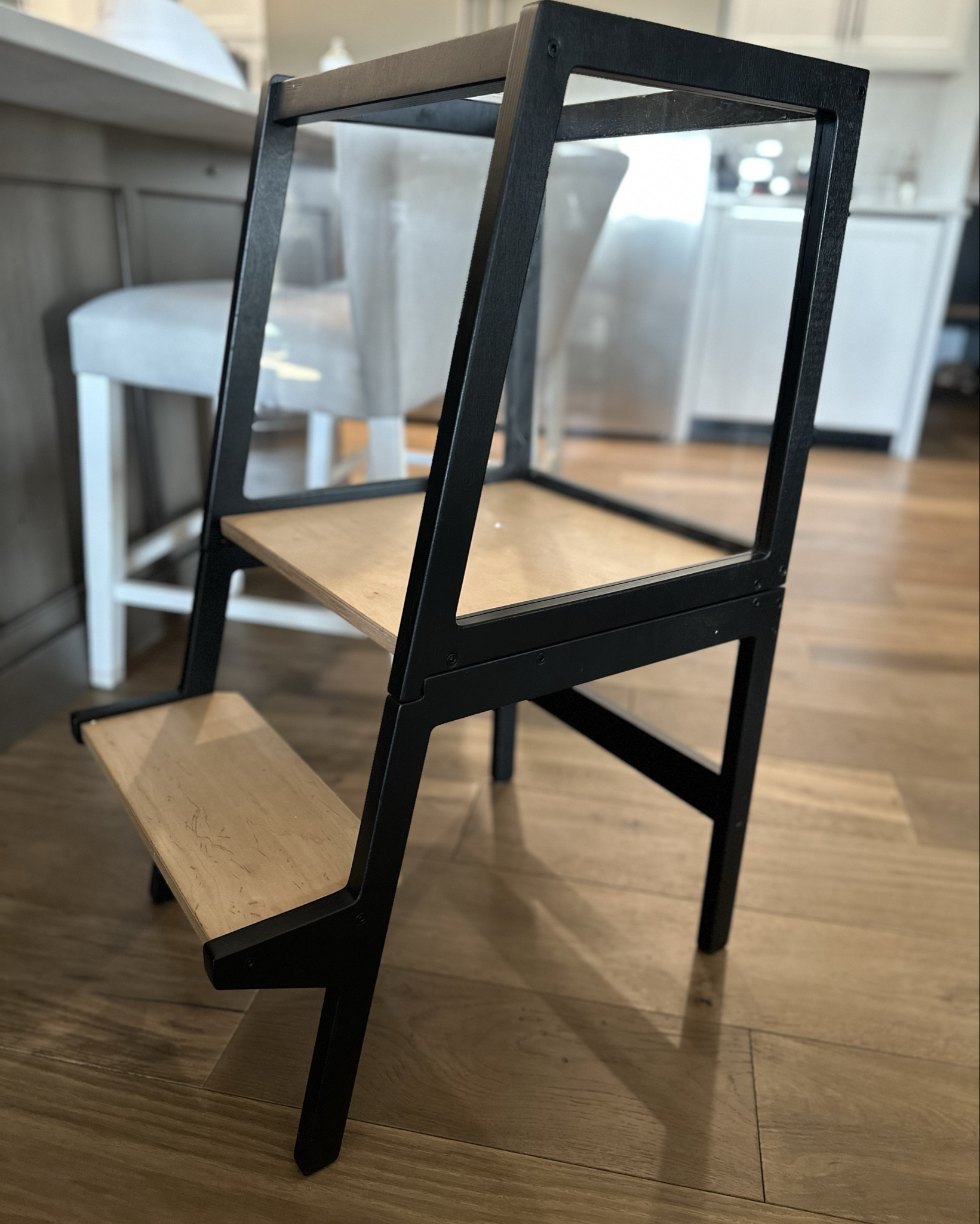 This convertible kitchen stool/desk/play bench is great for toddlers!