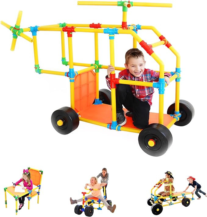 Tubelox Deluxe Building Set - The Ultimate Kids STEM Toy Set - Create Anything - Supports Kids We... | Amazon (US)