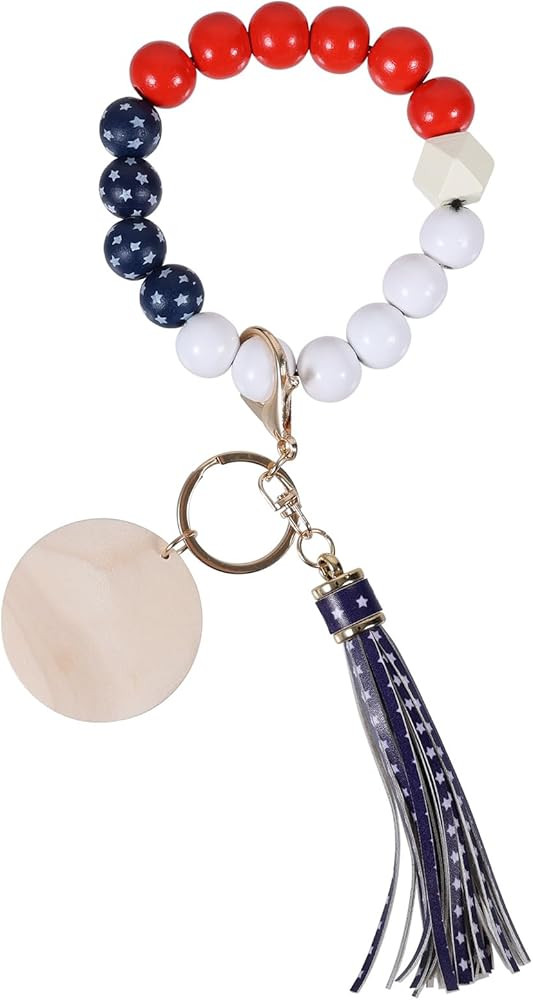 Softball Baseball Charm Keychains Wooden Key Ring Bracelet Wristlet Women Girls Sport Athlete Gam... | Amazon (US)