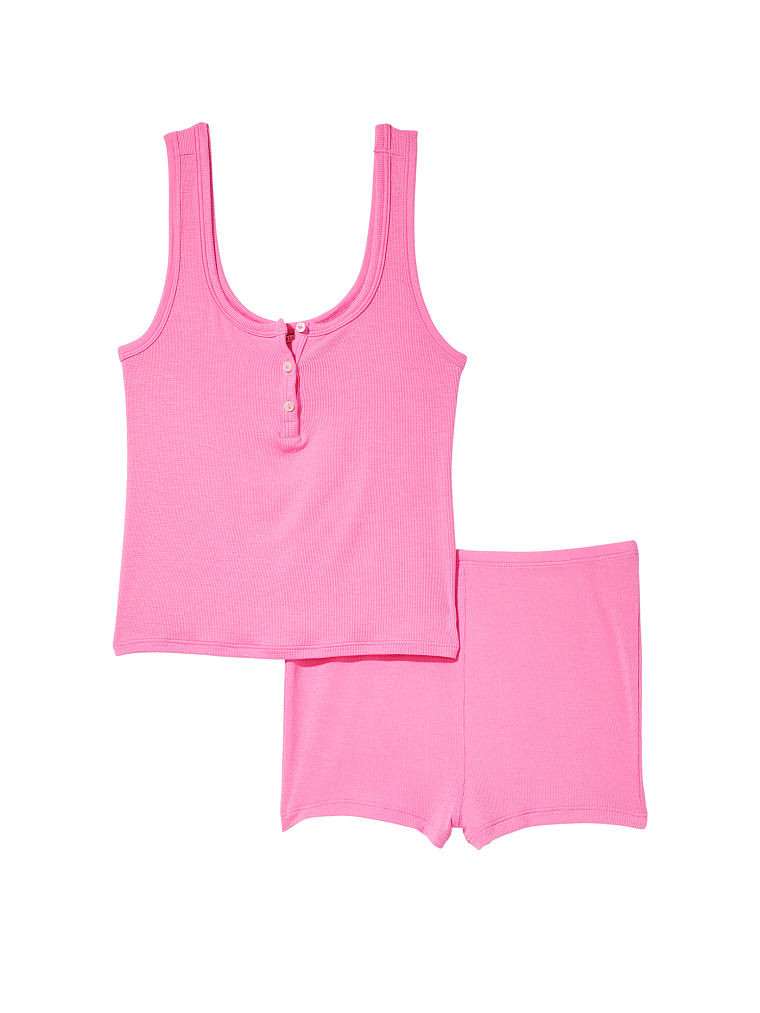 Ribbed Modal Henley Tank Short Set | Victoria's Secret (US / CA )