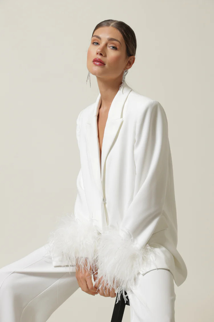 Christy Blazer with Feathers - FINAL SALE | Confête
