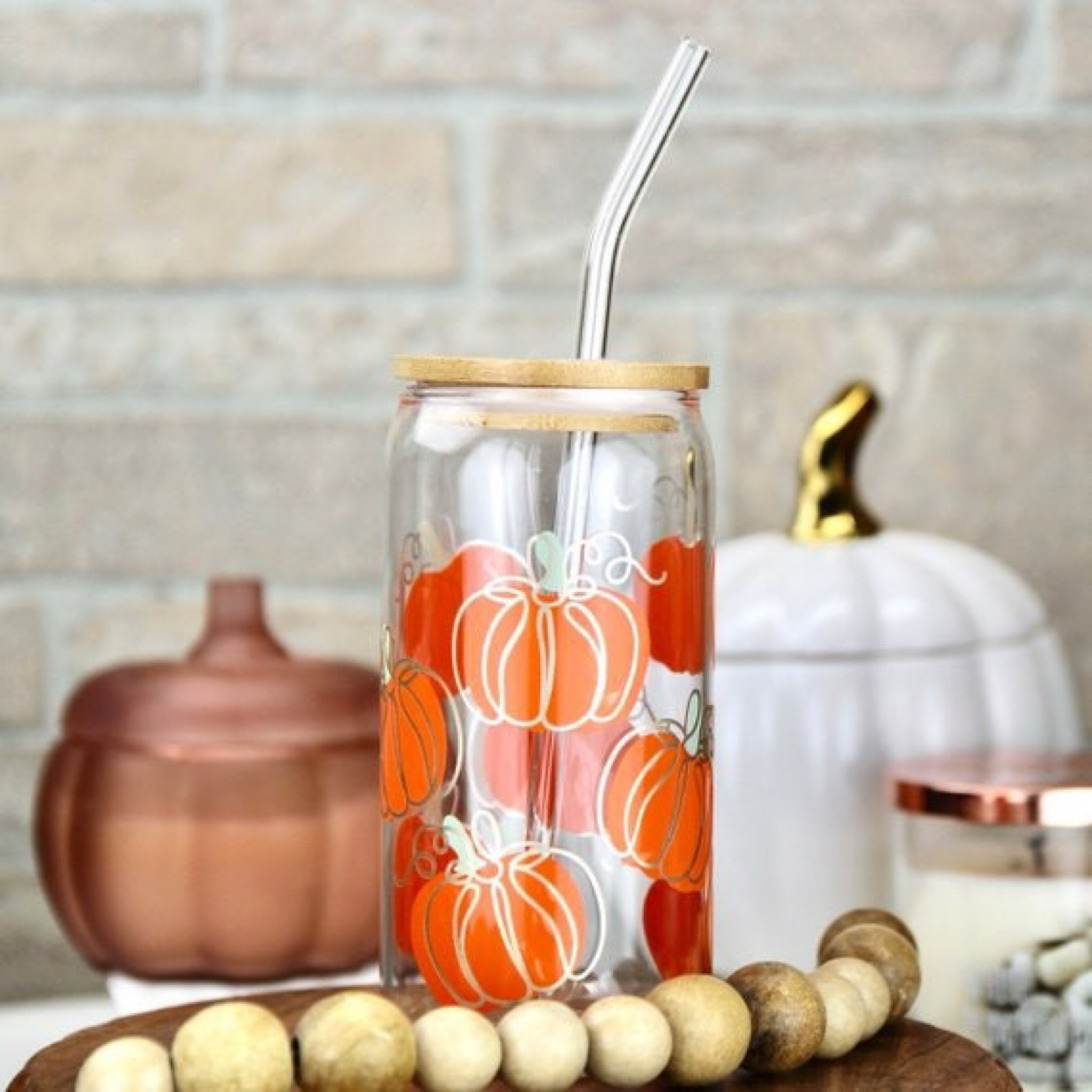 Pumpkin glass cup fall 

#LTKhome #LTKSeasonal #LTKHalloween