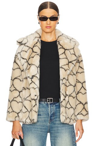 Jakke Rita Coat in Hearts from Revolve.com | Revolve Clothing (Global)