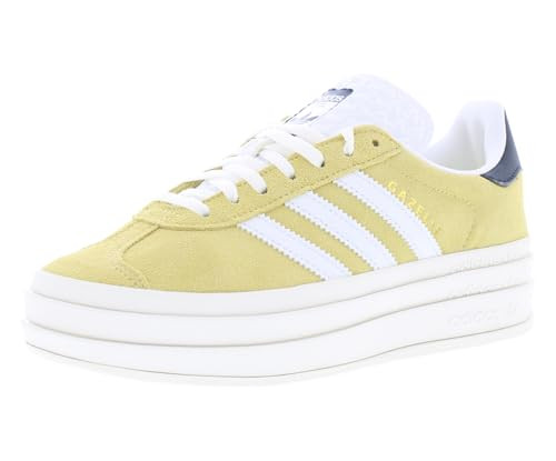 adidas Gazelle Bold Suede Womens Shoes Size 6.5, Color: Almost Yellow/Footwear White/Legend Ink/Yellow | Amazon (US)