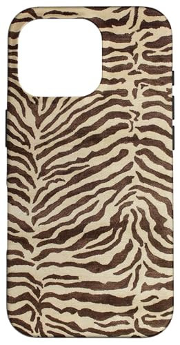 Aesthetic Vintage Zebra Brown Chocolate Pattern Case for iPhone 16 Pro | Amazon (US)