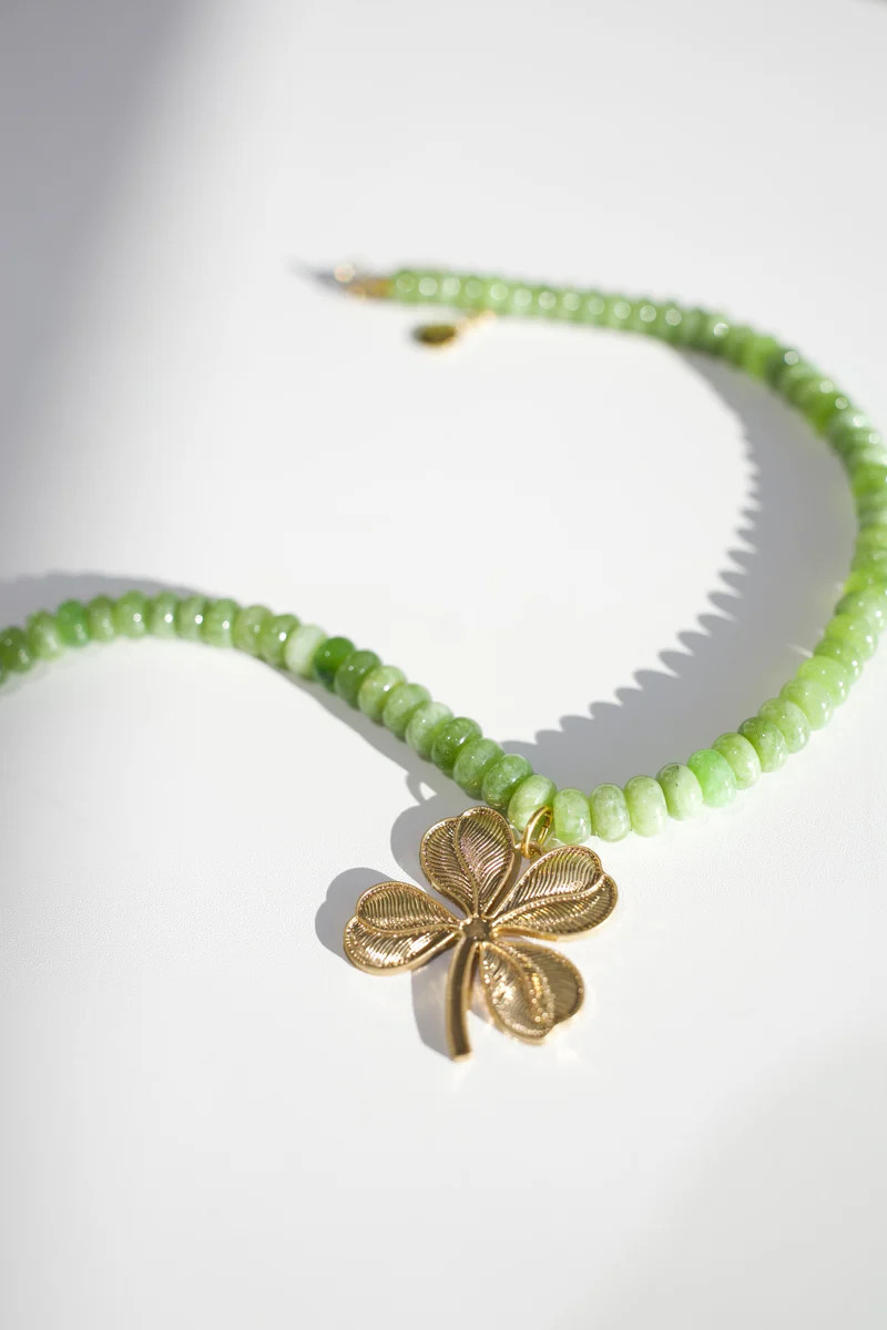 Classy In Clover Stone Necklace - Hunter Green | BÉLJOY
