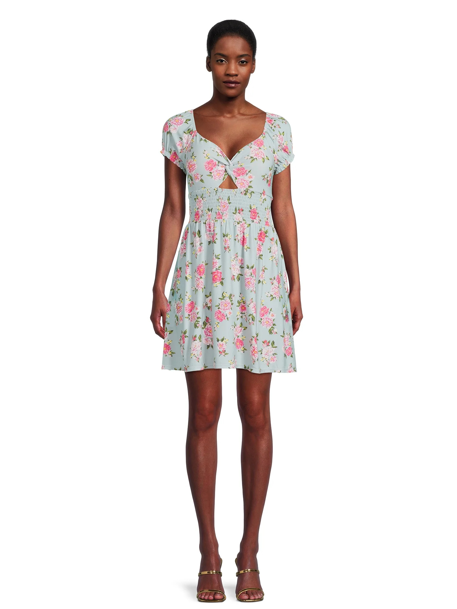 No Boundaries Juniors Smocked Waist Dress - Walmart.com | Walmart (US)