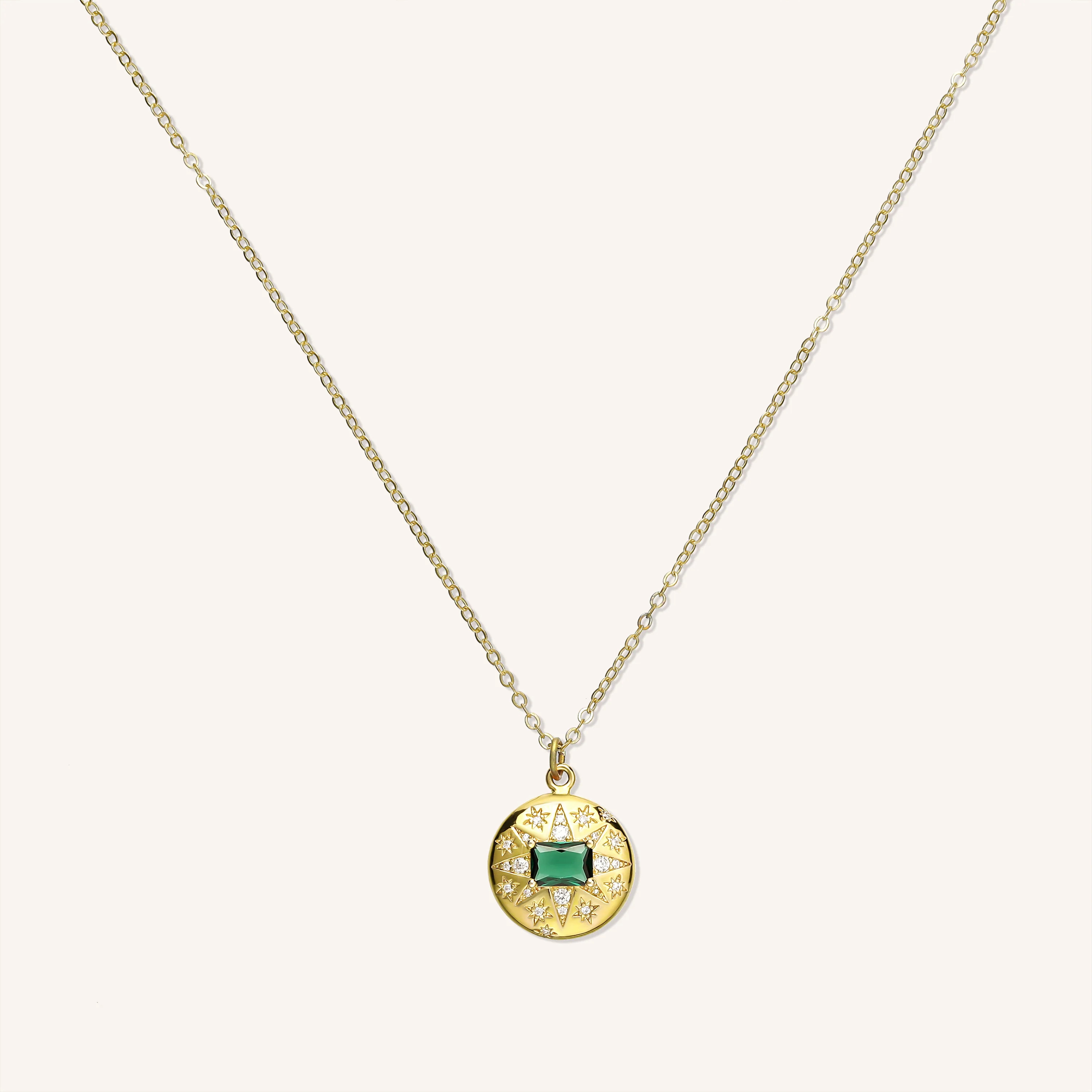 Emerald Sun Pendant Necklace | Victoria Emerson