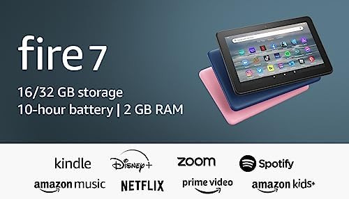 Amazon Fire 7 tablet, 7” display, 32 GB, 10 hours battery life, light and portable for entertai... | Amazon (US)