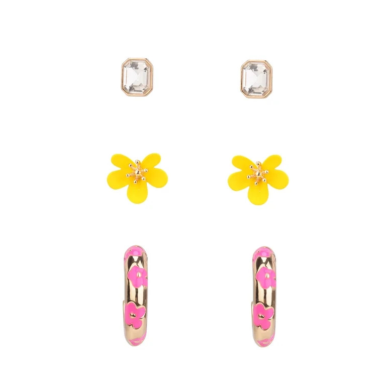 Time and Tru Women's 3pc Multi Earring Set | Walmart (US)
