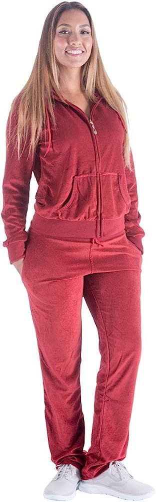 Facitisu Tracksuit for Women Set 2 Piece Joggers Velour Jogging Sweat Outfits Hoodie and Sweatpan... | Amazon (US)