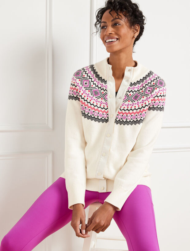 Thermolite® Sweater Jacket - Modern Fair Isle | Talbots