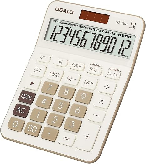 Pendancy 12 Digit Office Calculator Desktop with Tax+/- for Advanced Tax Calculation, Large LCD D... | Amazon (US)