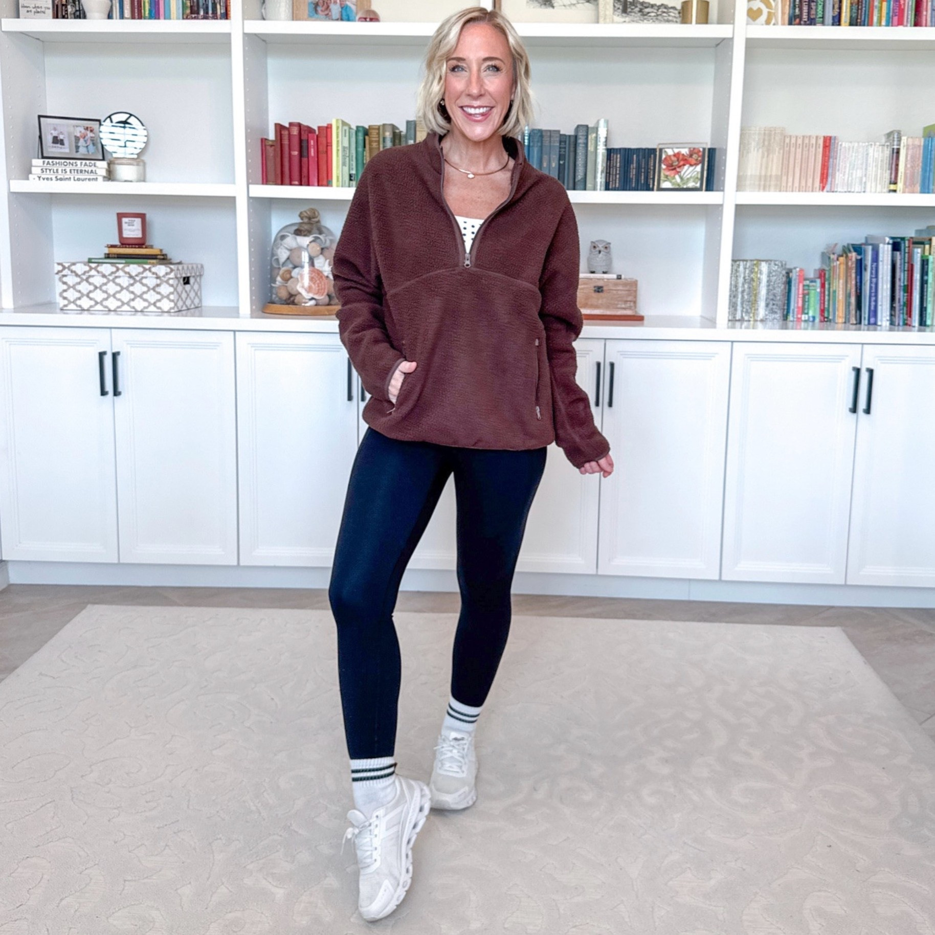 Amazon - fun fall finds  * Tummy Control Leggings w/ Pockets & No Front Seam - size small. 5 colors. Quarter Zip Fleece Sherpa Pullover - size small. 6 colors.

#LTKSeasonal #LTKOver40 #LTKPetite