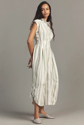 By Anthropologie Striped Shirting Parachute Jumpsuit | Anthropologie (US)