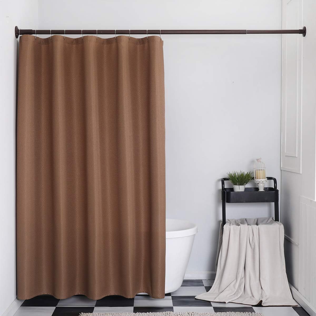 SPXTEX Brown Shower Curtains 96 inches Long Waffle Waterproof Shower Curtains Farmhouse Modern Re... | Amazon (US)