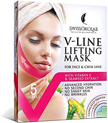 Double Chin Reducer V Line Lifting Mask Face Slimming Strap Chin Neck V Shaped Lift Tape Chin Up ... | Amazon (US)