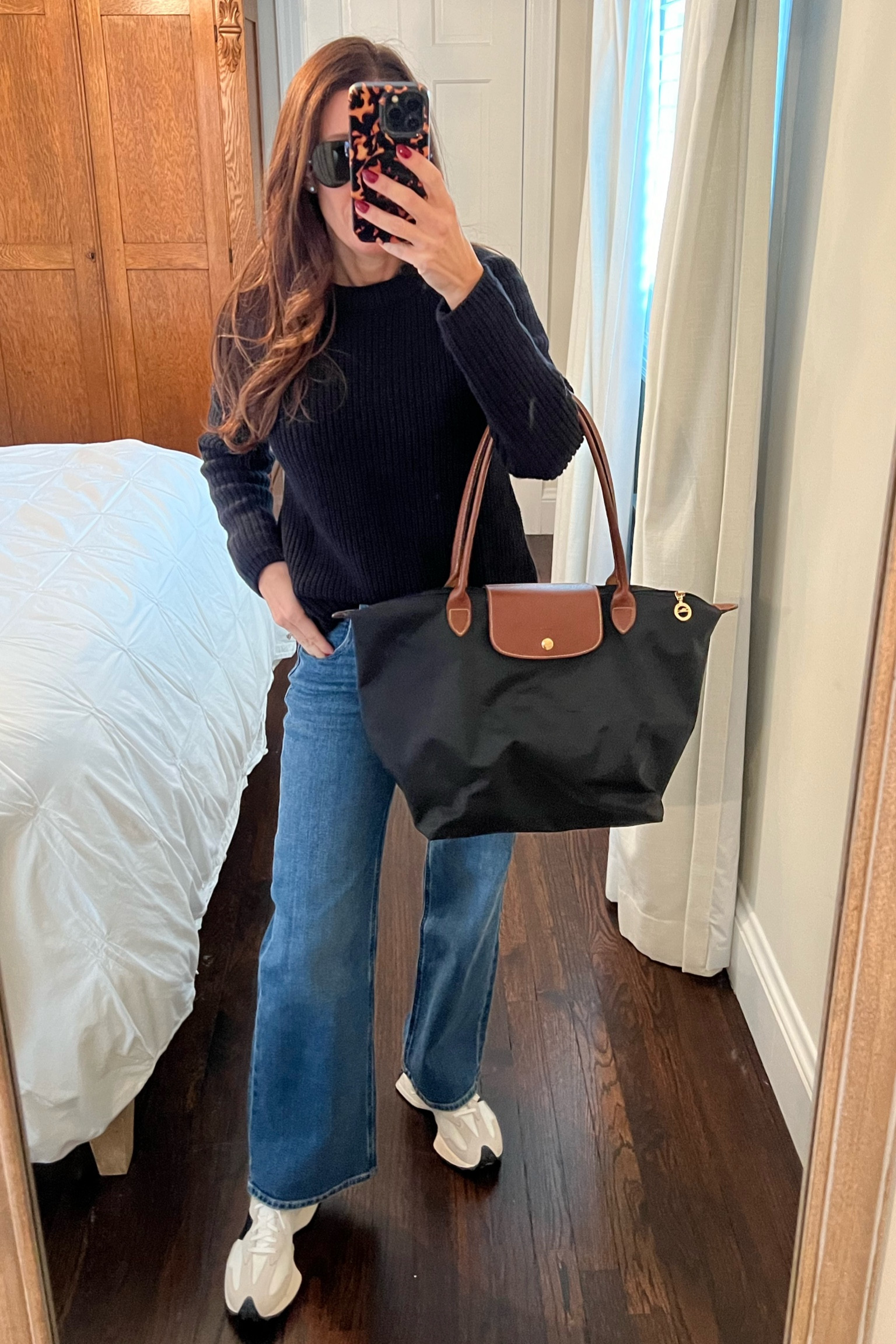 Running errands/ weekend outfit.  
I am wearing an xs in the sweater and would say it is true to size.  I absolutely love the Quince sweater quality and have them in multiple colors and styles. Just try them! 

#LTKOver40 #LTKFindsUnder100