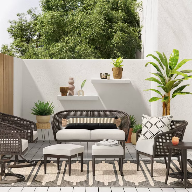 Weybridge 5pc Wicker Weave Patio Set - Threshold™ | Target